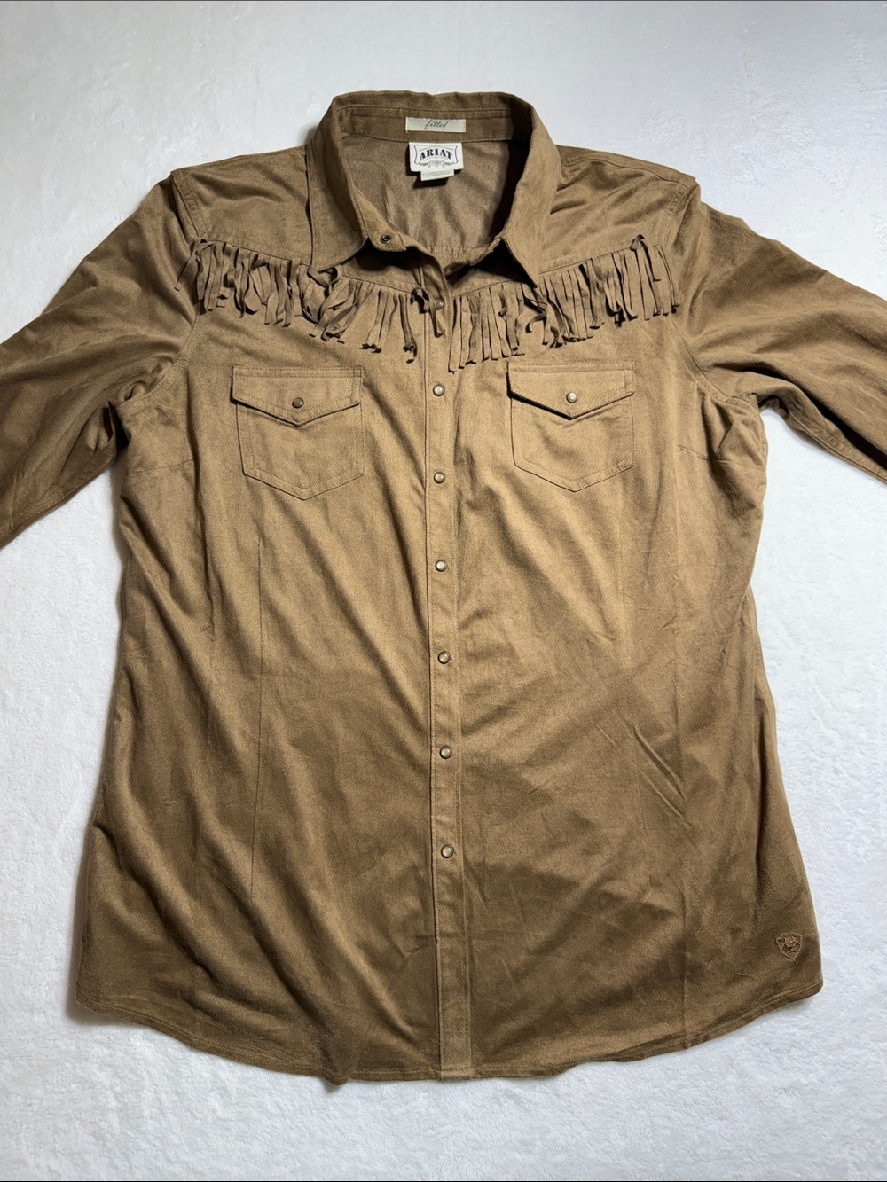Ariat Women’s Tan Fringe Western Shirt